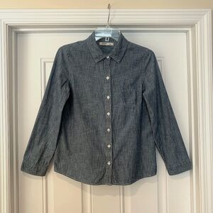 Old Navy Chambray Blue Long Sleeve Button Up Shirt Small
